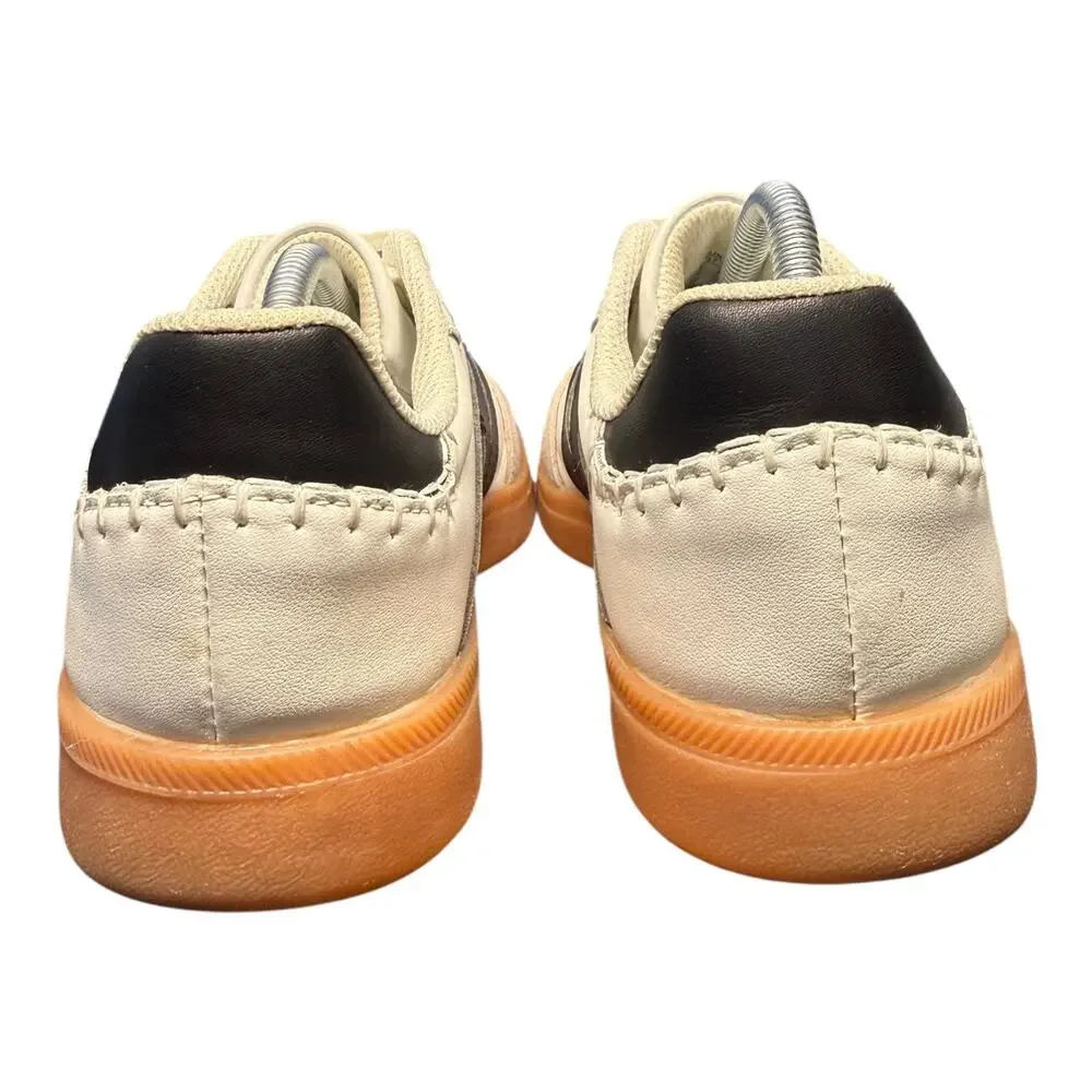 Lucky Step Women's 7 Sneakers White Black Sneakers Shoes Casual Suede